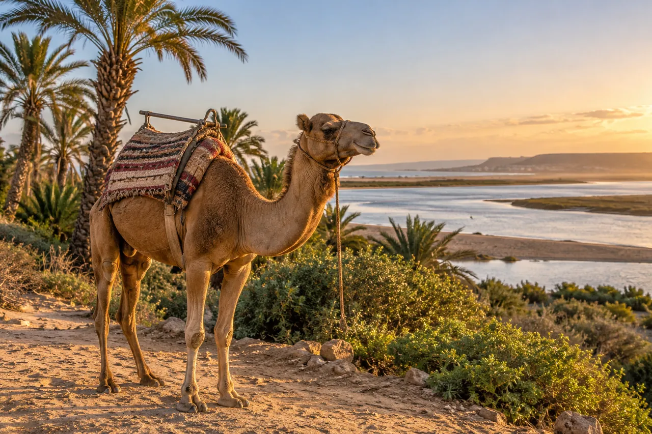 Camel ride near the Souss River